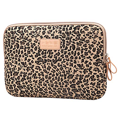 Imprimé Léopard Housse/Pochette/Sacoche/Manche/Serviettes Résistant aux Chocs&Eau pour MacBook Air/Ultrabook/Netbook/Tablette,Marron