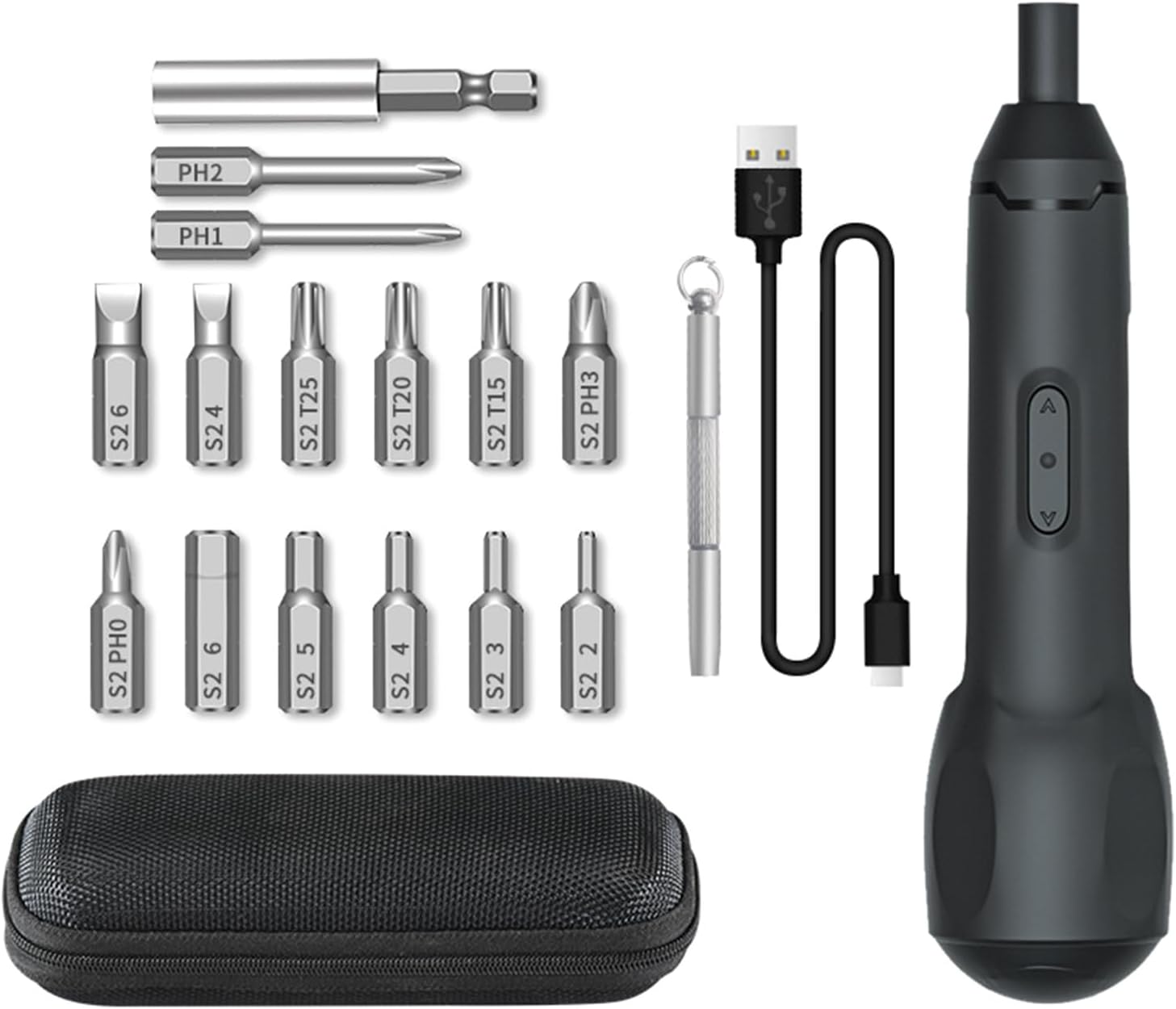 Intelligent Cordless Power Screwdriver USB Rechargeable Screwdriver for Projects Remote Control Model Maintenance Tool