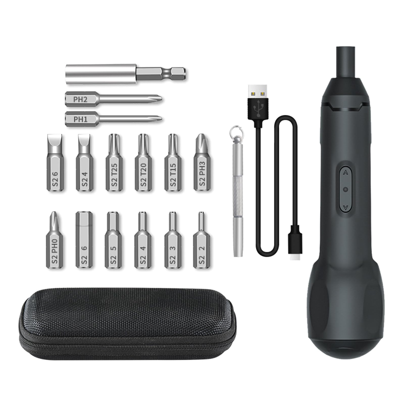 Ergonomic Handle Cordless Electric Screwdriver USB C Fast Charging Screwdrivers Multiple Bit for Various Applications Driver