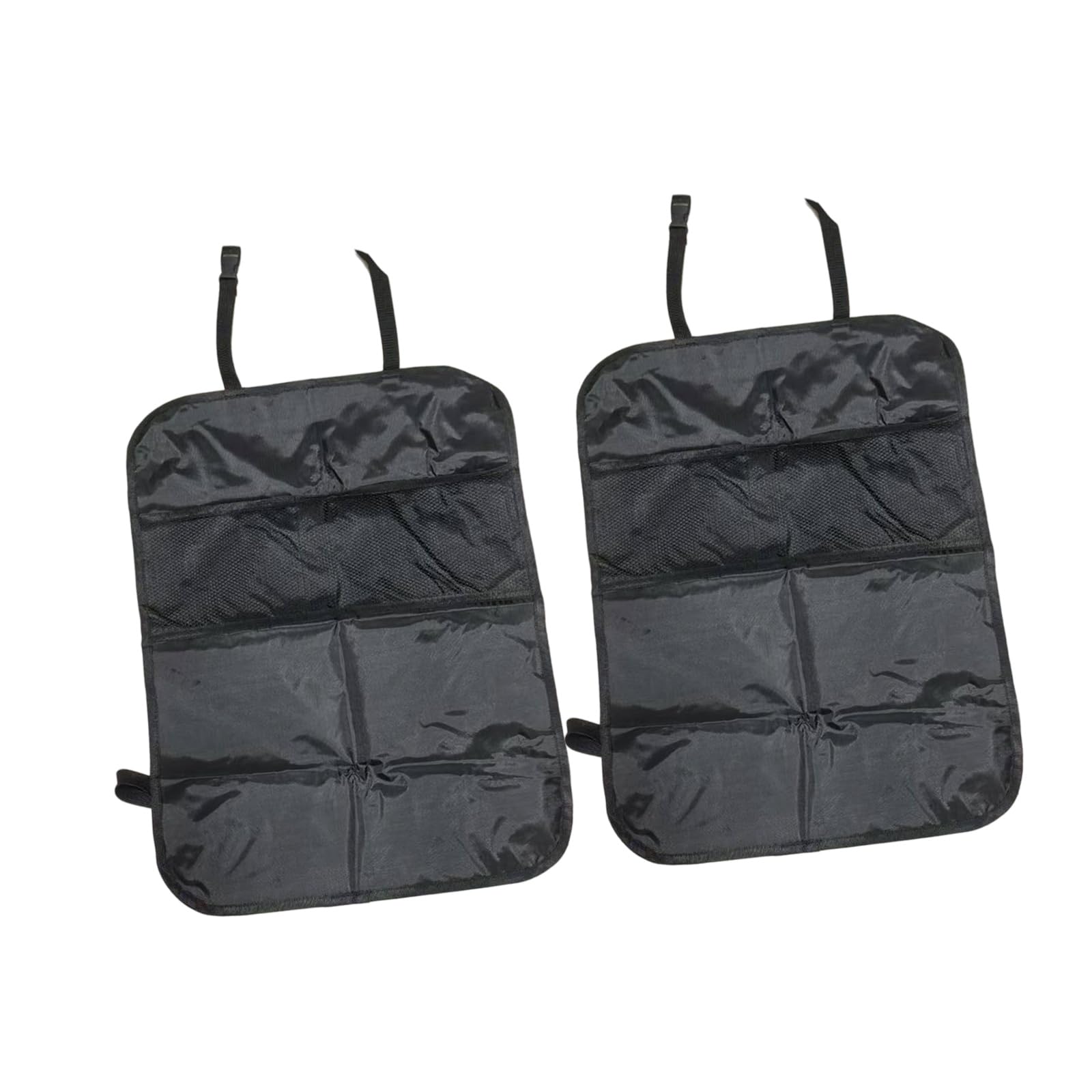 Jazuaiao Child Friendly Waterproof Oxford Fabric Back Seat Organizers with Kick Mat for Kids Car Storage and Protected 1 Pair Car Organizers