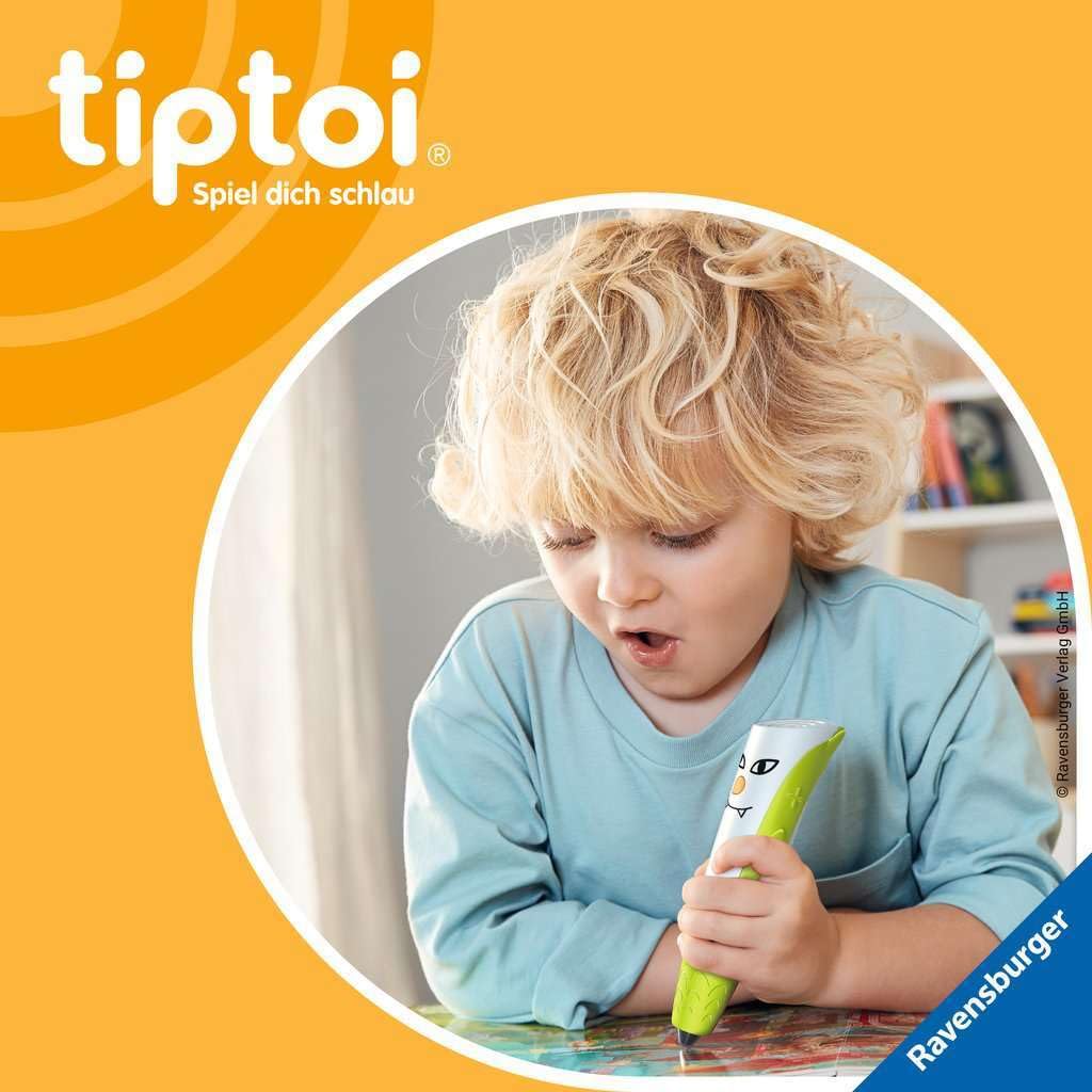 Ravensburger tiptoi 00151 - custodia per cambio penna verde, custodia di ricambio per penna tiptoi, adatta a bambini dai 3 anni in su