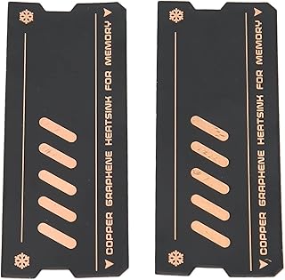 2 Pack Memory RAM Cooler, Memory Cooling Heatsink Graphene Fast Conduction, PC Ram Copper Heat Sink, for DDR4 DDR5 Laptop Memory