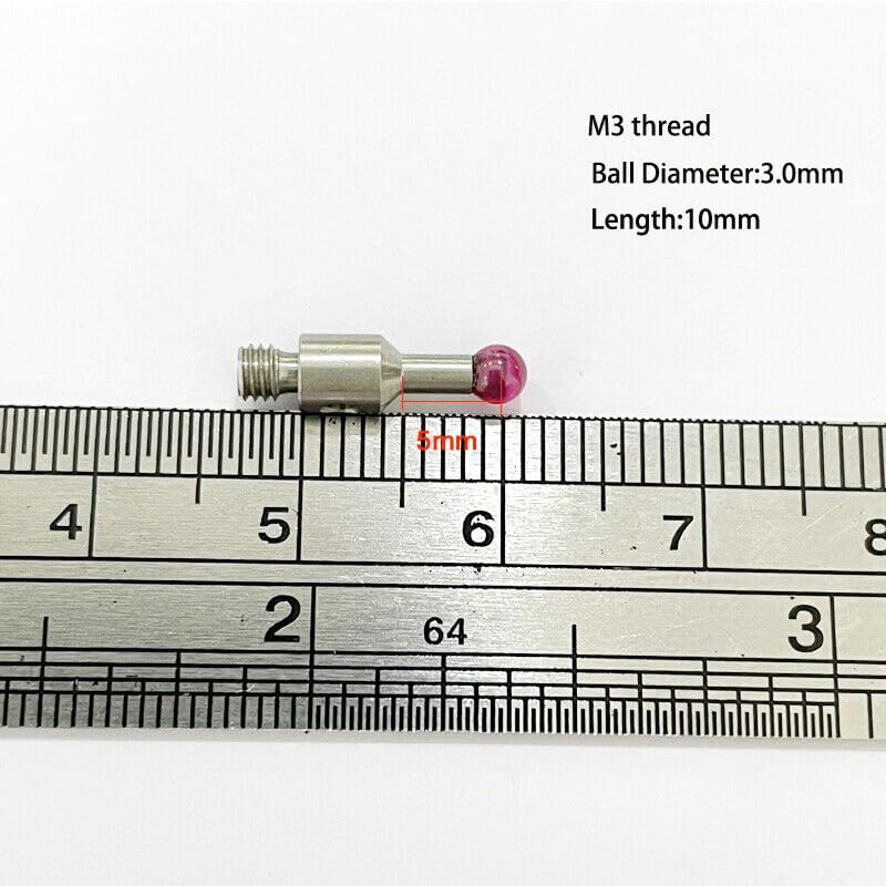 Touch Probe 3mm Diameter Ruby Ball M3 Thread 10mm Long Stylus for TESA/Hexagon Romer CMM