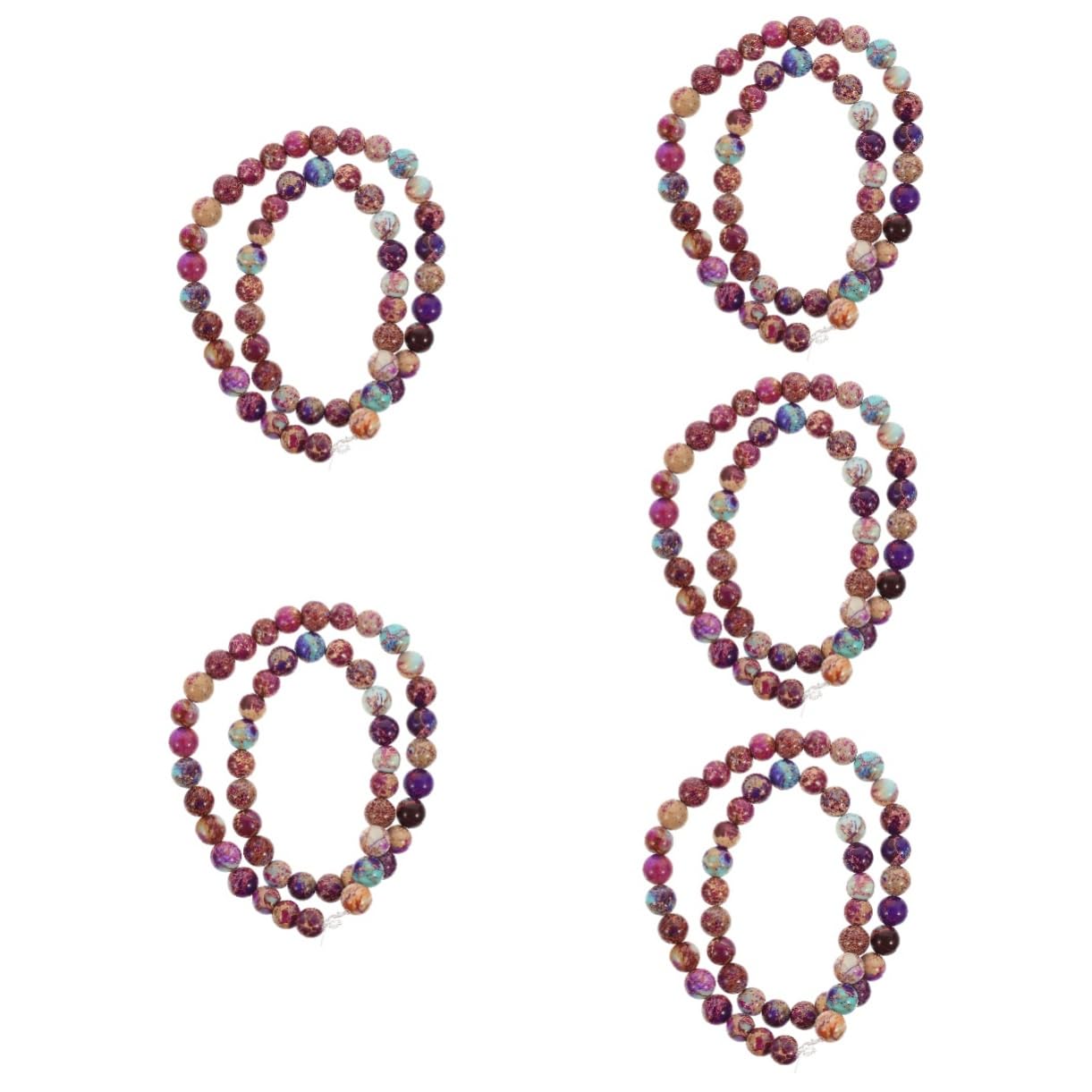 STOBOK 5pezzi Bracciale Donna Imperiale Con Perline Fai Da Te Kit Di Perline Colorate Per Creazione Gioielli Artigianali e Decorazioni Per Festa
