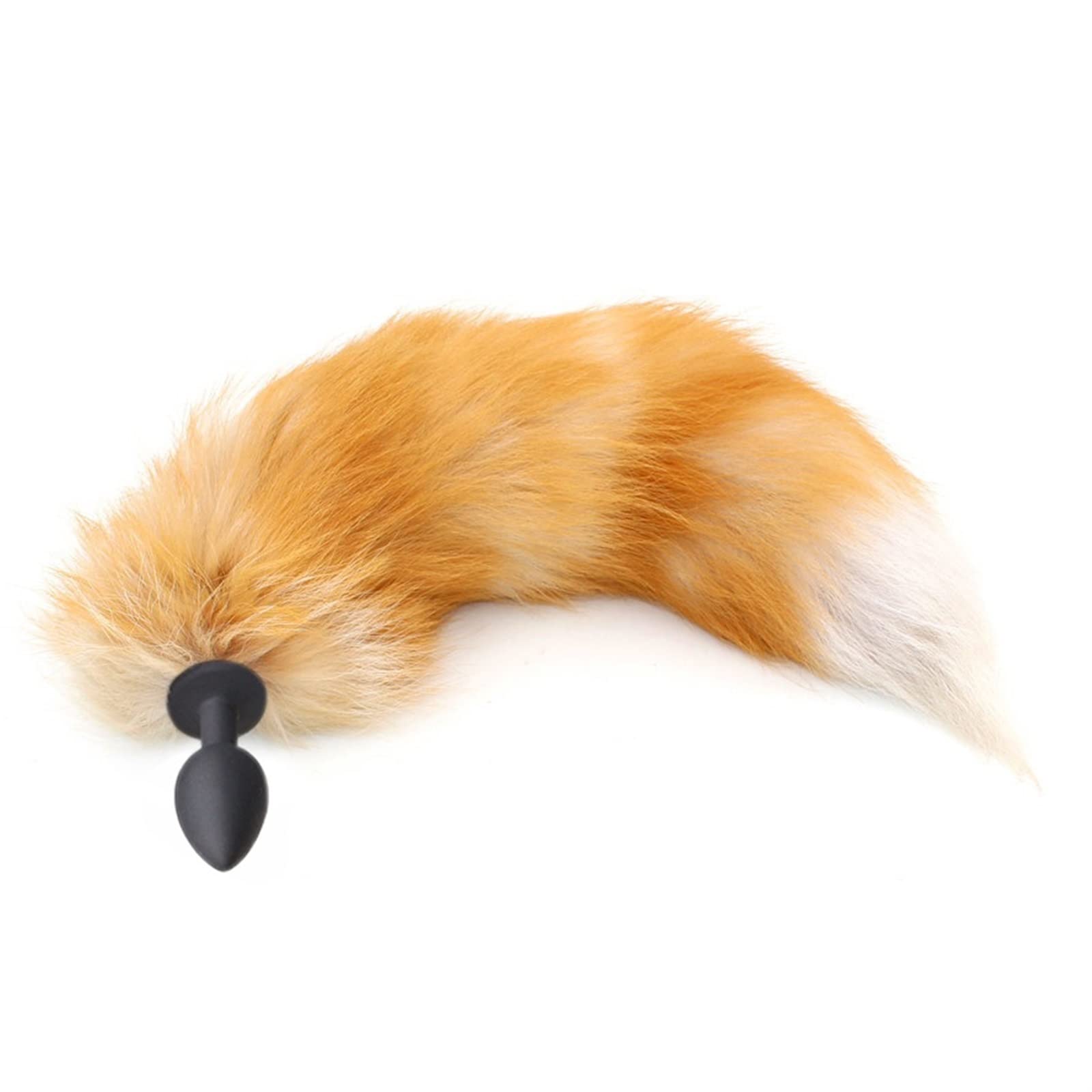 Fox Tails Anal Plug Silicone Anal Sex Toys Butt Plug Cosplay Toys Plug (Color : Auburn, Size : 2.8cm)