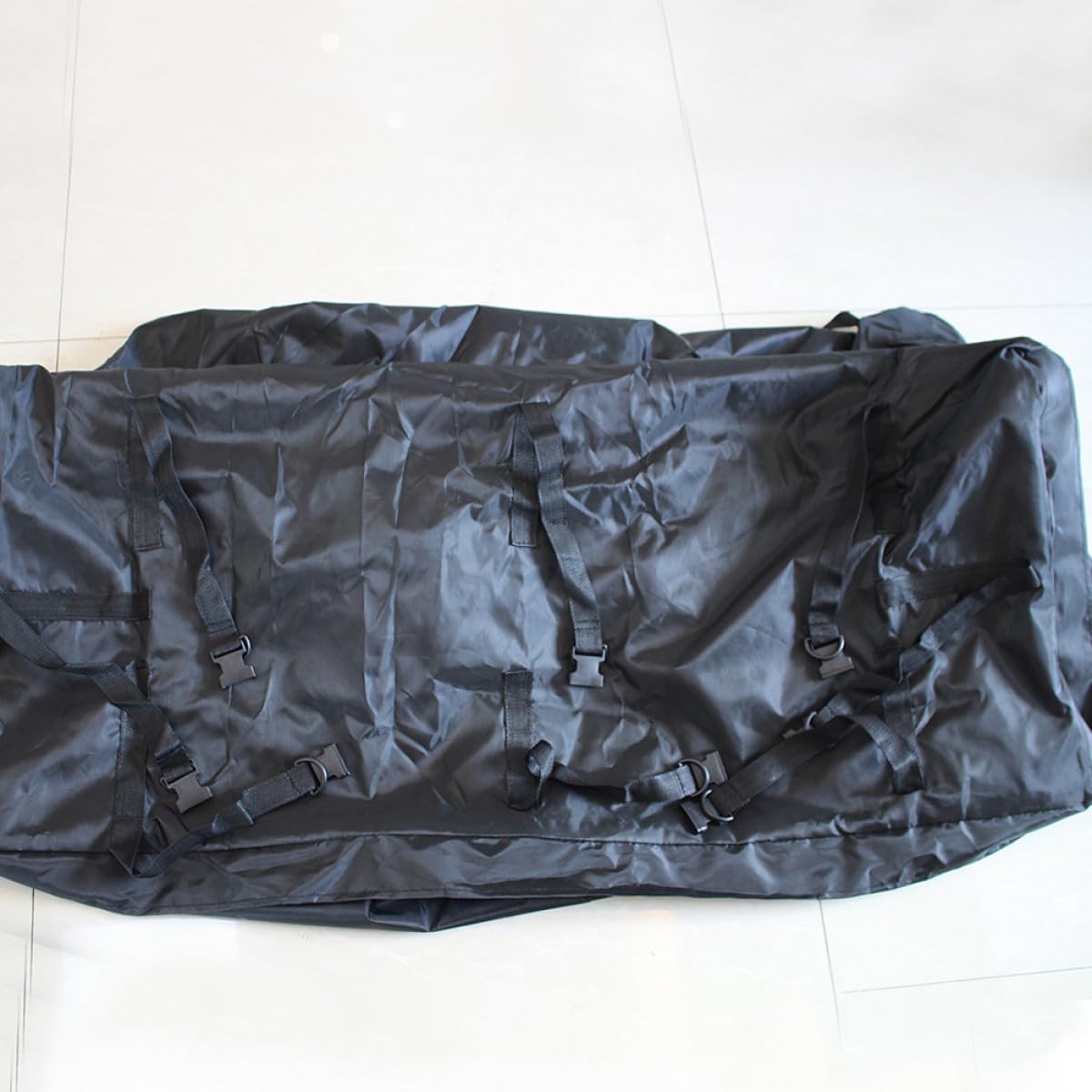 Softshell Dachgepäcktasche aus 600d Oxford Stoff Auto Dachtasche mit 11 Kubikfuß Fassungsvermögen Einfache Montage für Reisen und Fahrzeugtransport