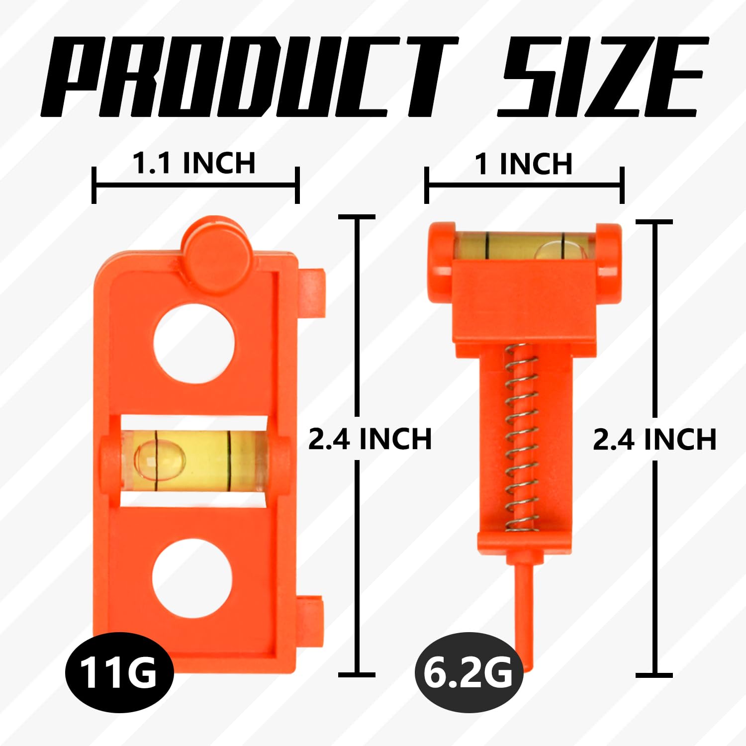 LONGBOWMAKER Archery Bow Level Combo Kit for Compound Bows – Easy to Use Tuning and Mounting Level Tools for Precision Adjustment and Calibration (Orange)