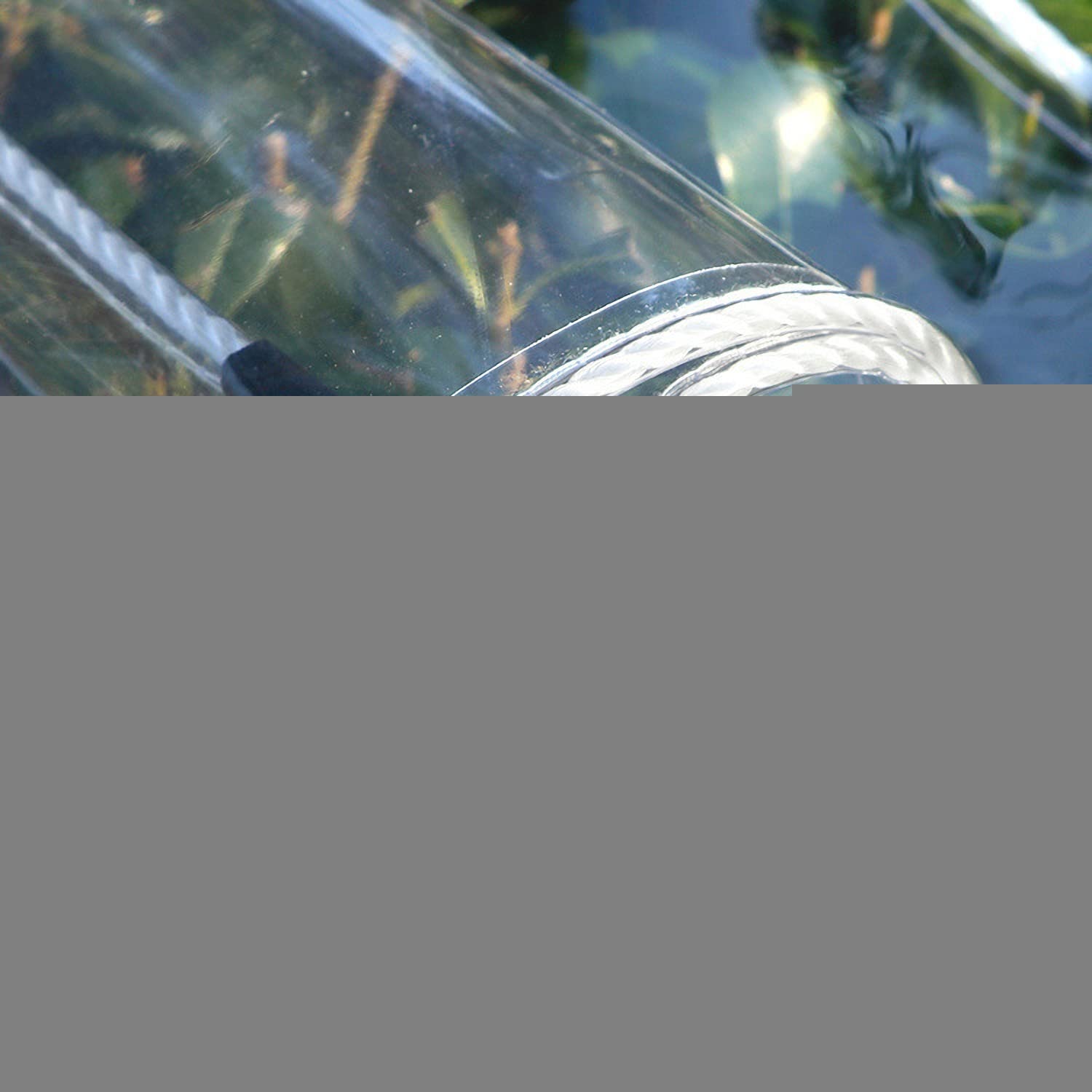 AMXFS Transparent tarpaulin with eyelets Cover tarpaulin 0.35mm Plant Protection Rain Curtains 3.4 * 3.1m PVC Glass Clear Waterproof Tarps Protective Tarpaulin for Garden