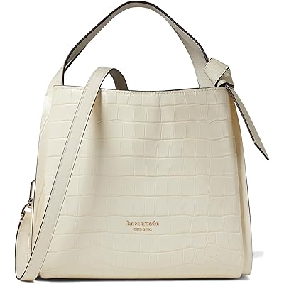 Женская сумка Kate Spade New York Knott Croc Embossed Leather Medium Crossbody Tote