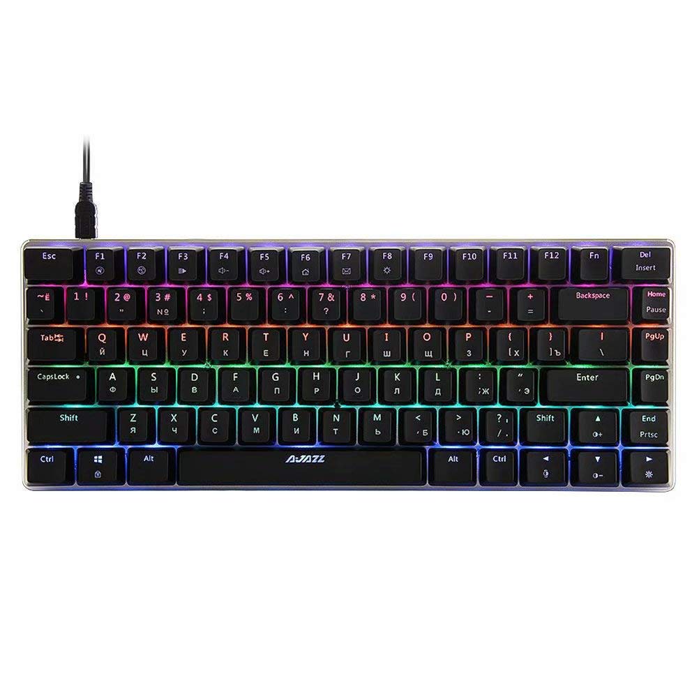 Tasti RGB tastiera retroilluminazione russo/inglese layout di tastiera meccanica, tastiera gaming interruttore blu/nero