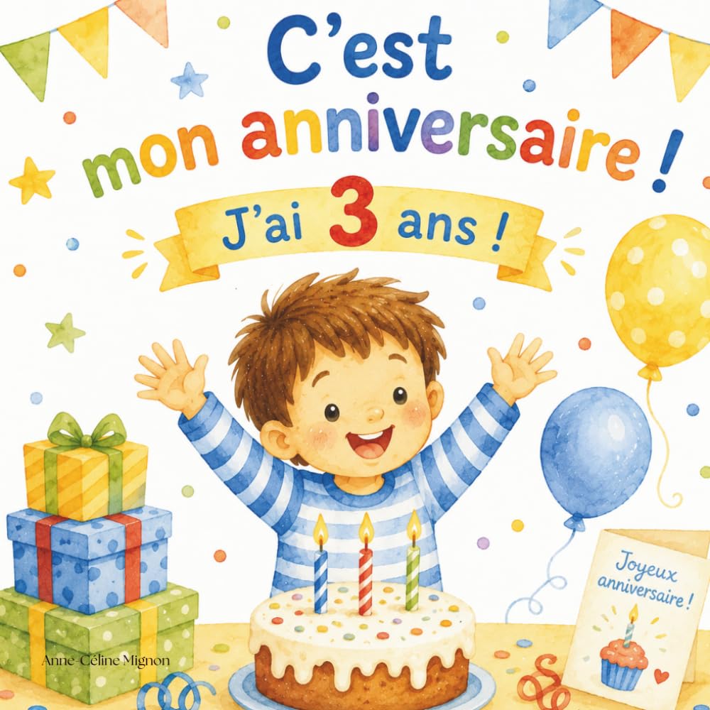 C'est mon anniversaire; j'ai 3 ans
