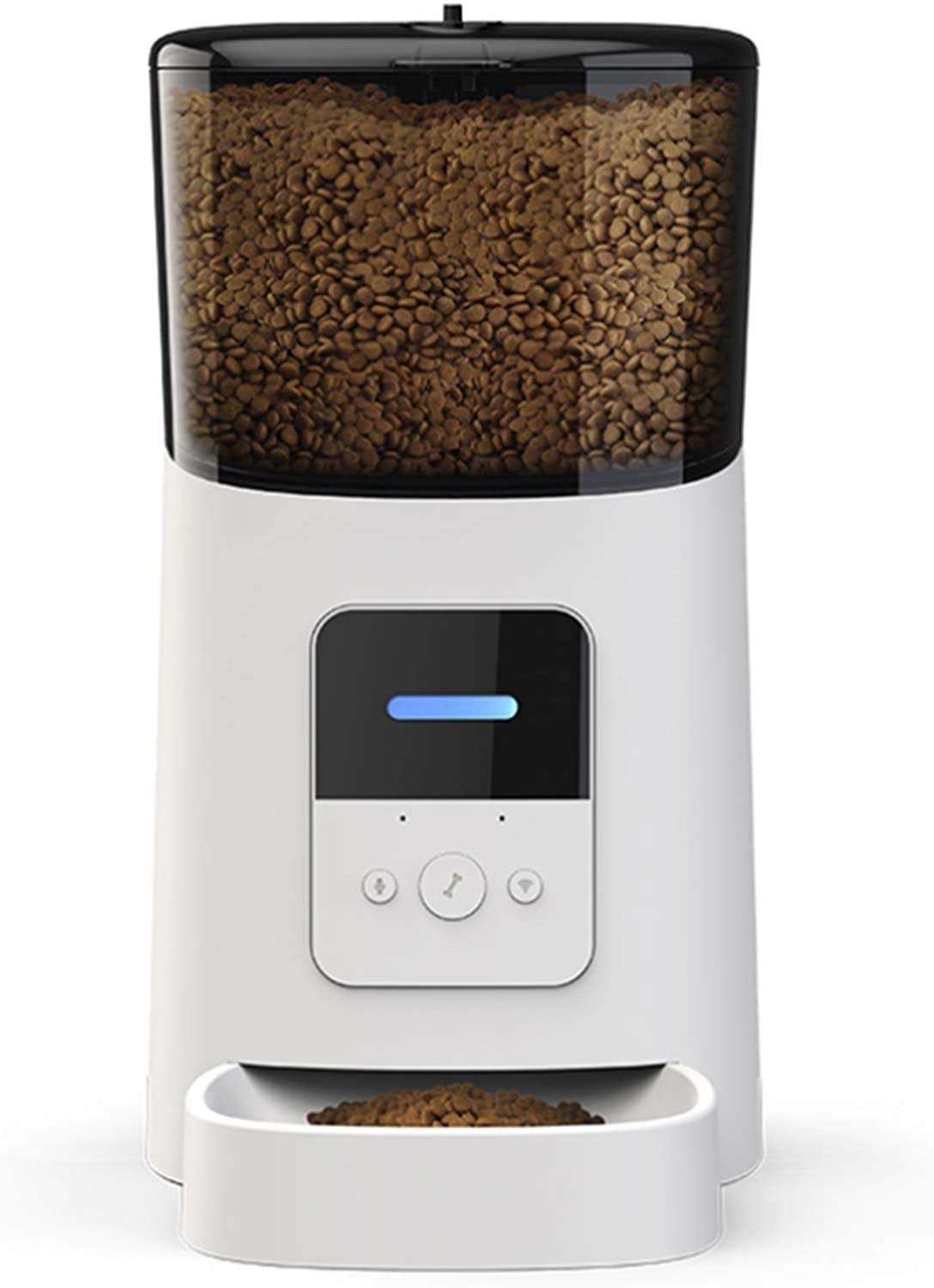 Alimentatore automatico per gatti automatico, Wi-Fi abilitato all'alimentatore per animali domestici intelligente per gatti e cani, con design senza zoccoli Distributore di cibo per cani auto co