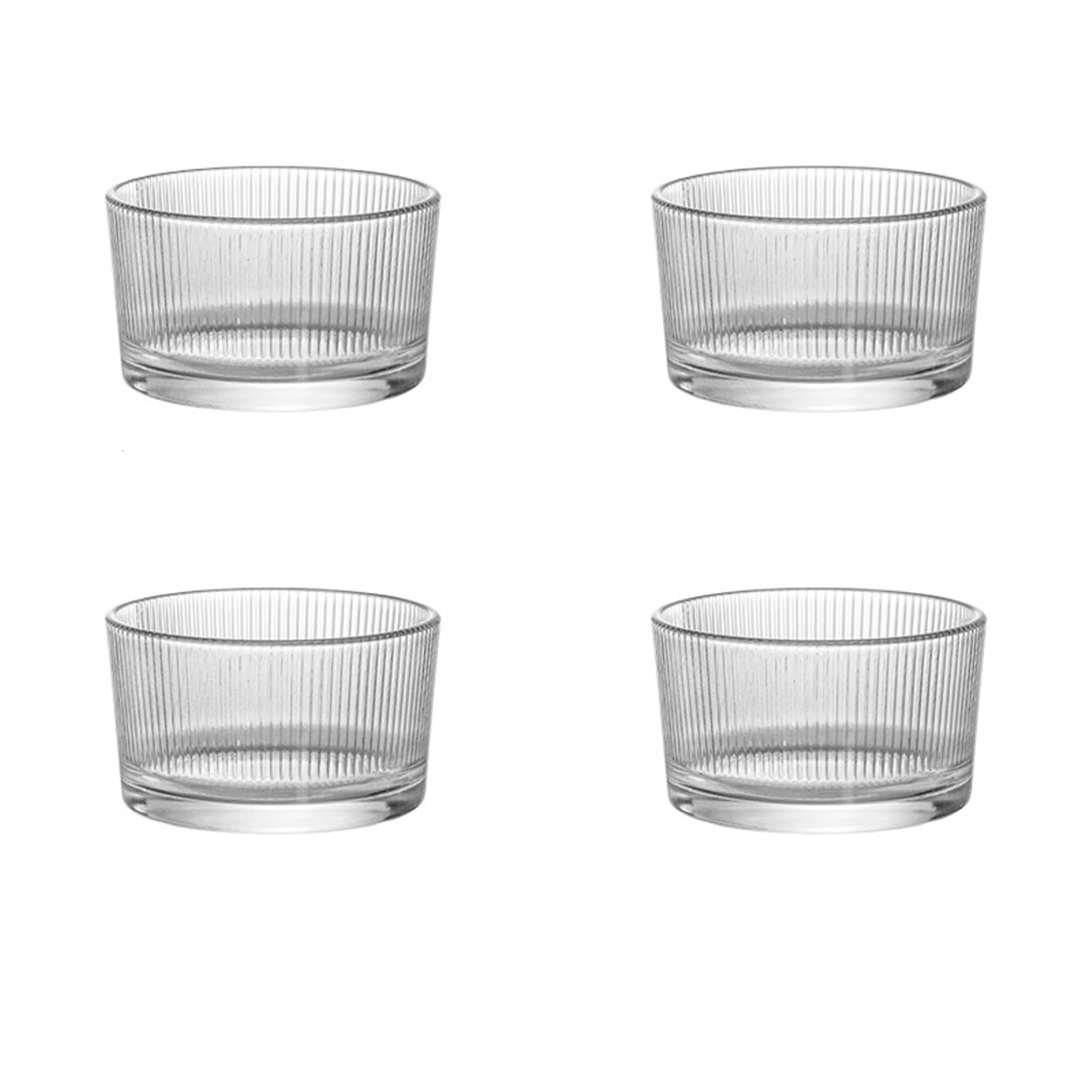 Ensaladeras Juego de minicuencos de vidrio transparente, 4 Uds., postres de cocina, ensaladera, salsas for el hogar, pudín, fruta, charcutería, tazones for preparación de comidas Para Cereales, Ensala