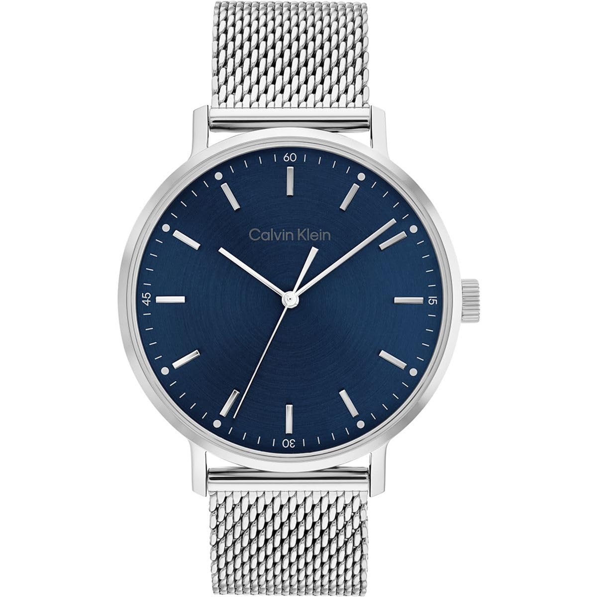 Calvin Klein Orologio Analogico al Quarzo per Uomo Collezione Modern Mesh con Cinturino in Pelle o Acciaio Inossidabile in Maglia o Maglie