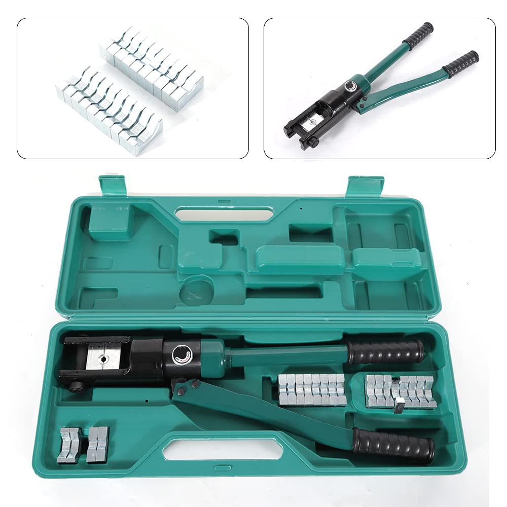 16T pinza a pressione idraulica 16 – 300 mm², pinza crimpatrice con testa girevole e crimpatura, in alluminio e filo di rame
