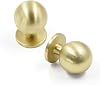 FILTA 10 Pack 1Inch27mm Diameter Round Solid Ball Brushed Gold Cabinet Knobs Drawer Pulls Cabinet Hardware for Kitchen Cabinets and Bathroom Cabinets