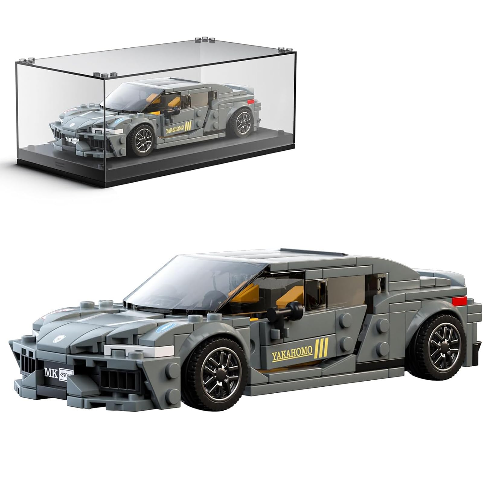 Mould King Speed Champions Koenigsegg Agera Model Car Building Kit with Display Case, 27052 Super Car Building Blocks, Race Vehicle Toy for Adults and Kids 8+, 395 PCS