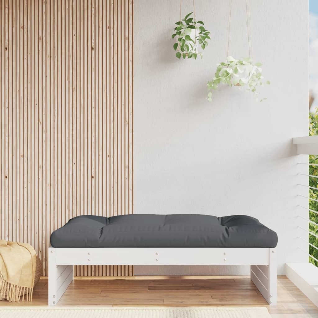 ShGaxin Taboret ogrodowy z litego drewna sosnowego białego 120x80 cm, meble ogrodowe, taras, stołek zewnętrzny, stołek wysoki, meble barowe 825766