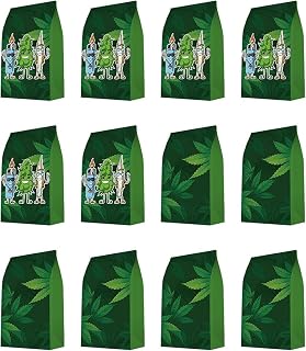 Pot Leaves Party Supplies,12Pcs Weed Leaves Party Gift Bags for Pot Leaf Theme Birthday Decorations Set,for Green Weed Leaves Theme Birthday Baby Shower Bachelor Party Wedding Decorations