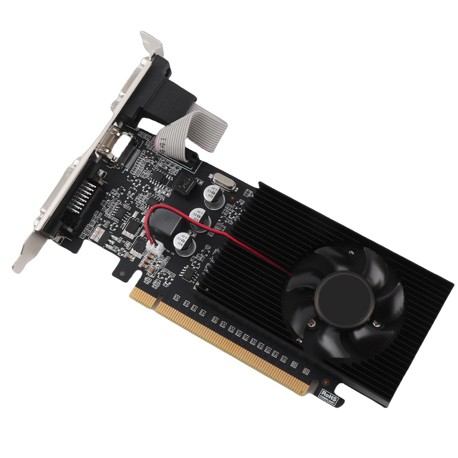 Carte Graphique de Jeu GDDR3, 1 Go 64 Bits 589 MHz 1000 MHz 2560 X 1600 Carte Graphique D'ordinateur, Interface VGA DVI HDMI, pour Une Utilisation de Bureau Vidéo HD