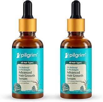 Pilgrim Redensyl 3% + Anagain 4% Advanced Hair Growth Serum (100ml) With Natural Ingredients For Unisex, Controls Hair Fall, Stimulates Hair Growth, Increase Hair Density | For Women & Men