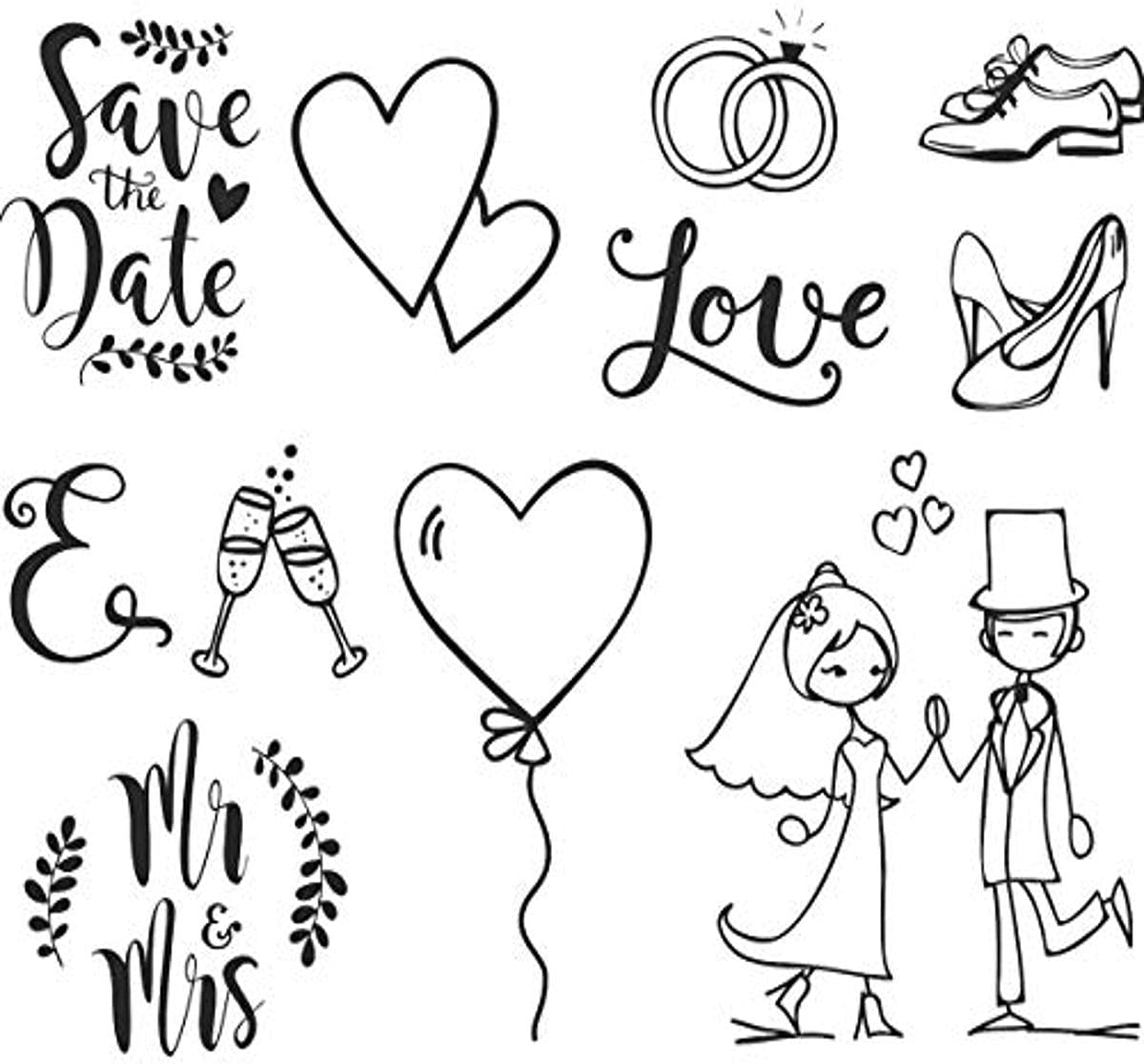 Heyda Wedding Stamp Set of 11