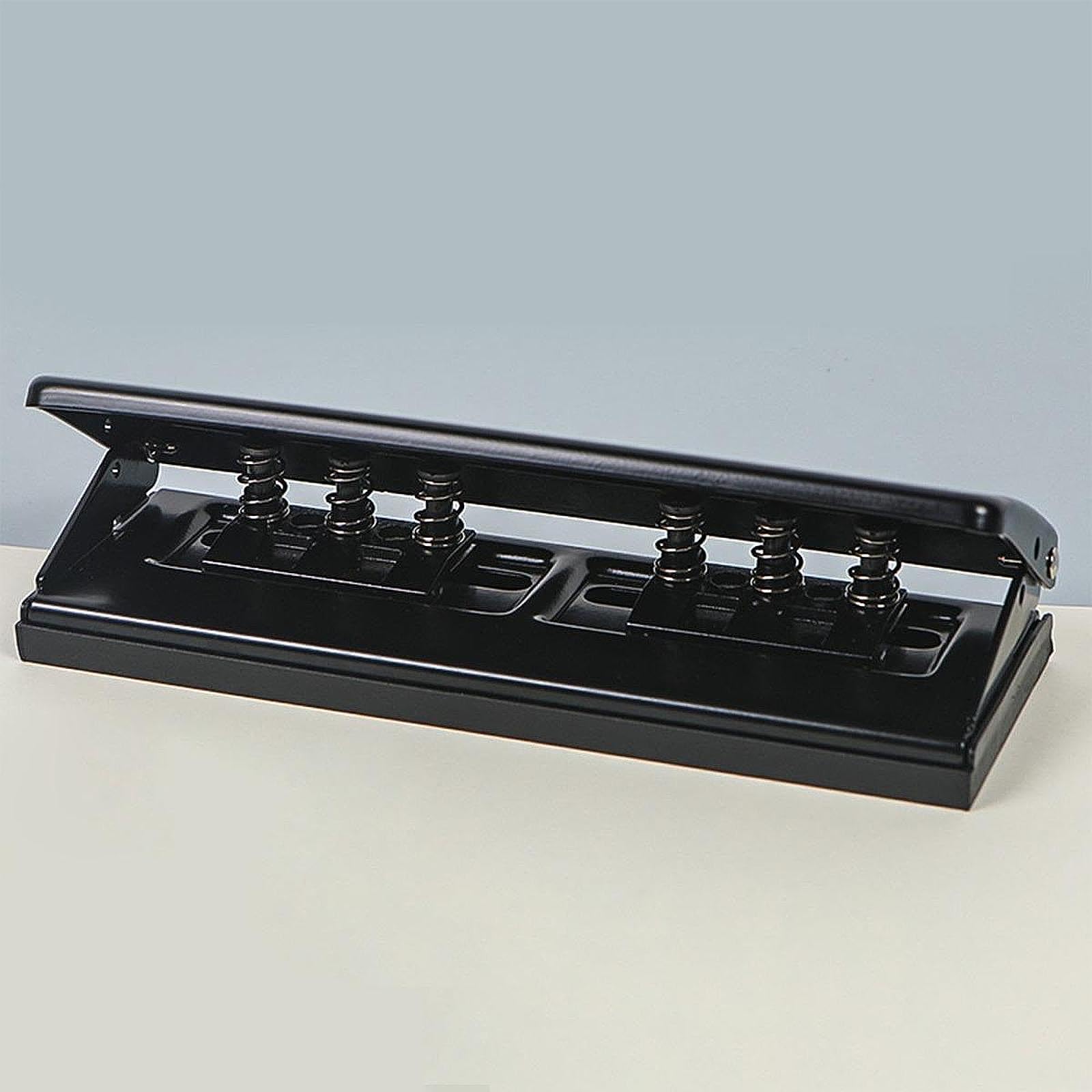 Perforatrice a 6 fori, distanza regolabile, facile da usare, portatile, comoda, for carta, for la scuola, la scuola, la casa