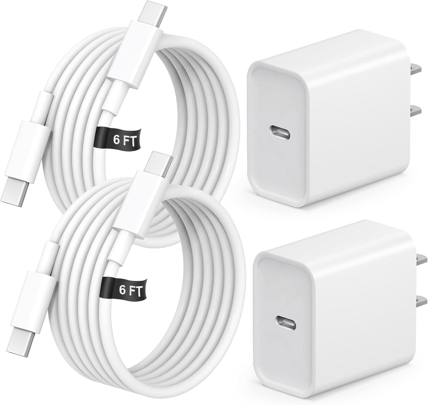 iPhone Charger Fast Charging for iPhone 18 17 16 Apple Charger & 6ft Cable | 2 Pack 20W USB C Charger Block with 6FT Fast Charging Cable for iPhone Duo, iPhone 18 Pro/18 Pro Max,iPhone 17/16/15 Series