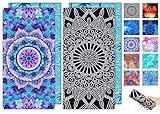 2 Packs Sand Proof Microfiber Beach Towels Adult –Quick Fast Dry Beach Oversized Accessories for Travel Swim Pool Yoga Camping Blanket Essentials Lightweight Must Haves Women Gifts Puper Mandalas