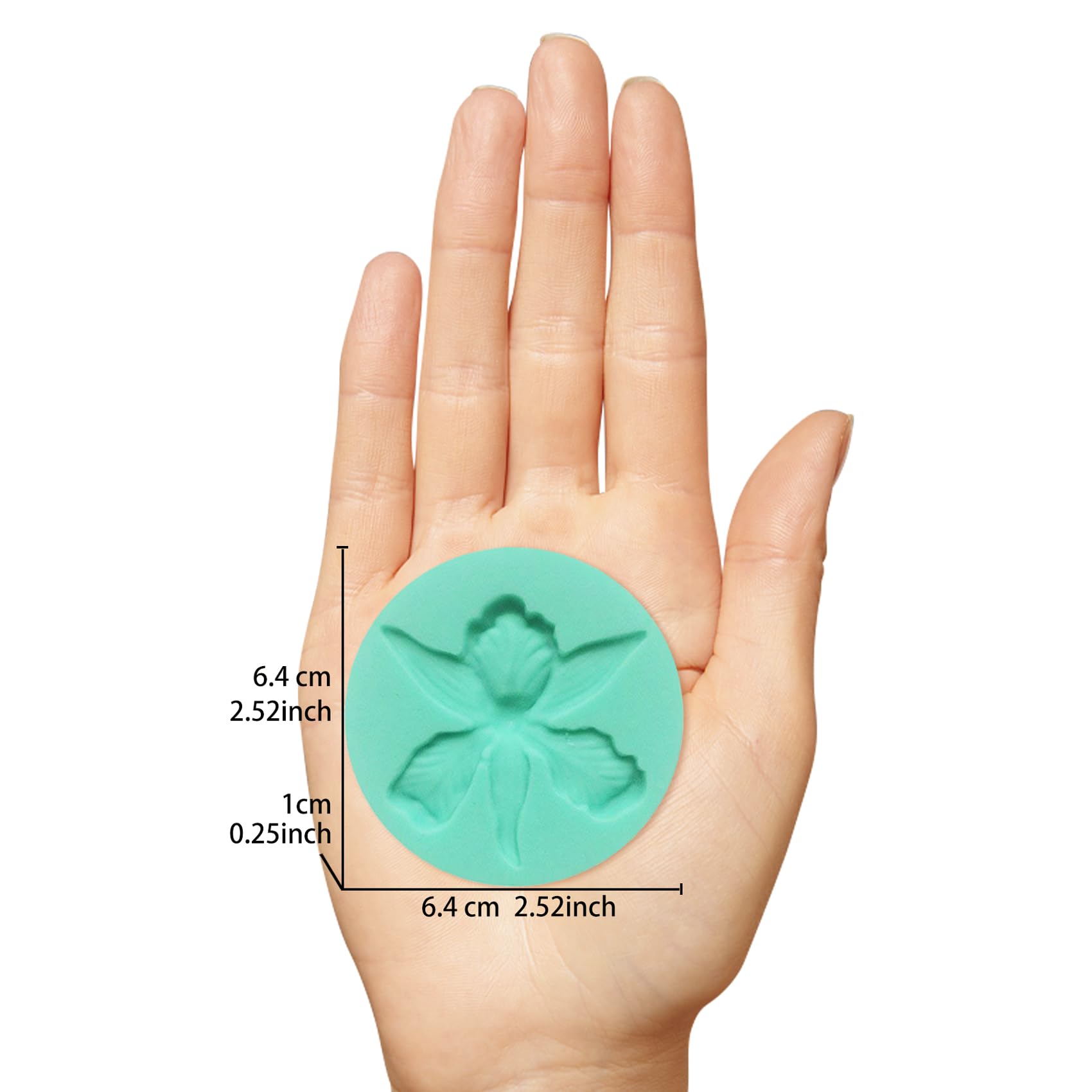 Moule Silicone Fleur D'orchidée Pour Décoration Gâteaux - 6,3 Cm, Résiste Au Four Et Congélateur