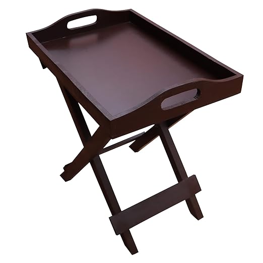 Saharanpur Heritage & Craft Wooden Foldable Tray with Stand Wooden De