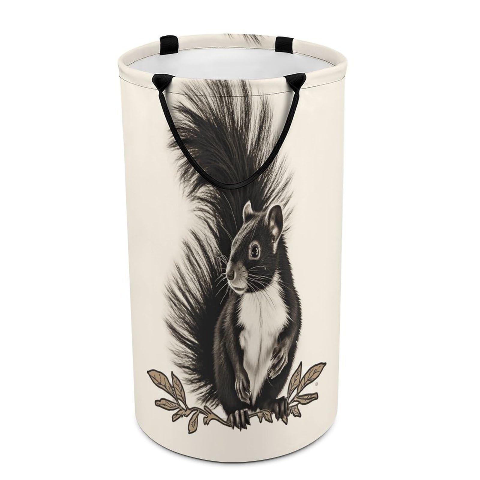 Adfgyerh Style Skunk Laundry Basket ，Foldable Waterproof Model ，Laundry Hamper ，Handles On Both Sides Easy To Move ，Storage Basket For Bedroom, Bathroom, Dorm, Laundry Room.