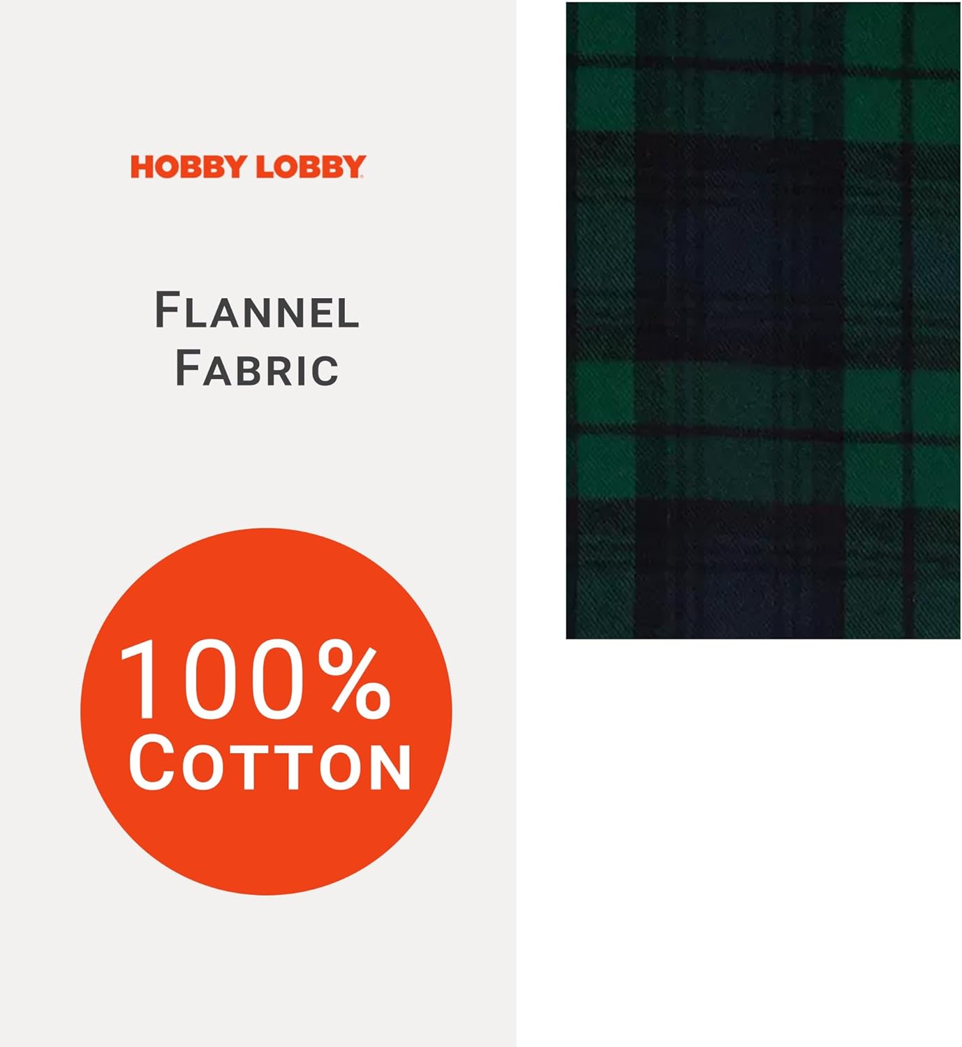 Hobby Lobby Blue & Green Plaid Flannel Fabric (2 Yard) - Printed Sewing Lightweight Precut Fabric for Sewing Clothes, Homeware, & Other Accessories
