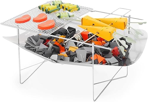 Miniatura 6 de Parrilla Picogrill 498 aplicable con pinzas para parrilla, conveniente y compacto, acero inoxidable, adecuada para acampar al aire libre
