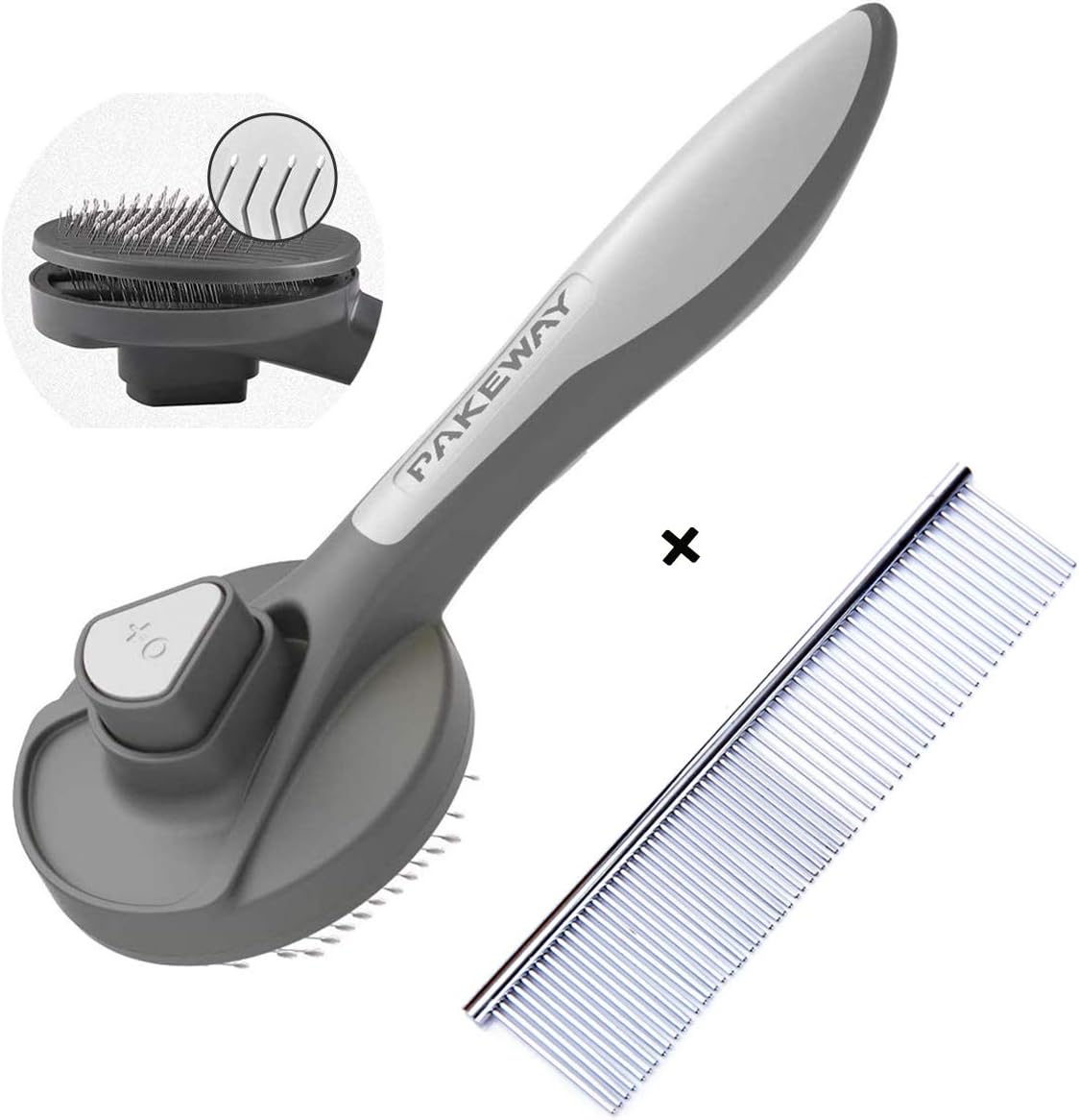 Self Cleaning pet cat Brush for Long Short haired Cats&Dogs,Grooming deshedding Brush for Small or Large Dogs&Cats, Removes Mats,…