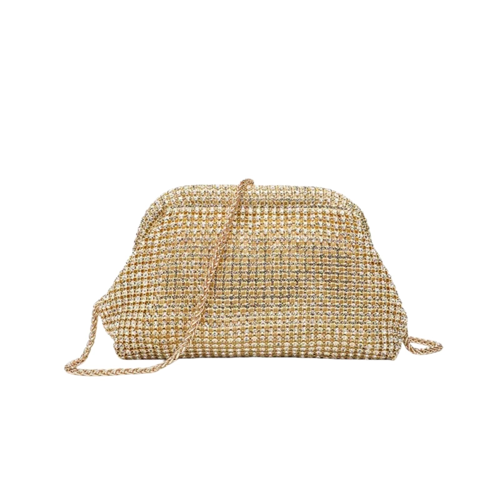 Borsa Clutch Borse di Frizione Serali Fatte A Mano Nuove Cloud Folds E Catene Festa Nozze Crossbody-blue-22x7x14cm