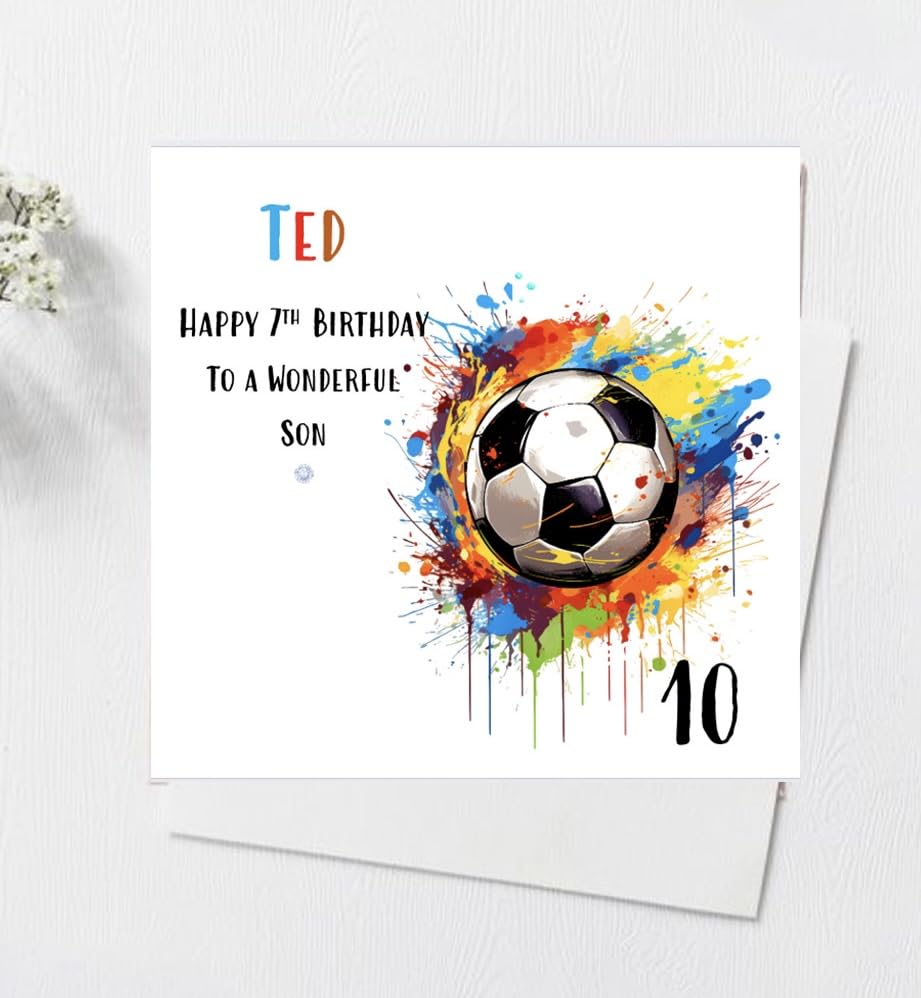 Biglietto di auguri di compleanno personalizzato a tema Newcastle United / Biglietto di auguri di compleanno Lui Lei Amico Collega Tifoso di calcio Sostenitore The Magpies Toon - Italia