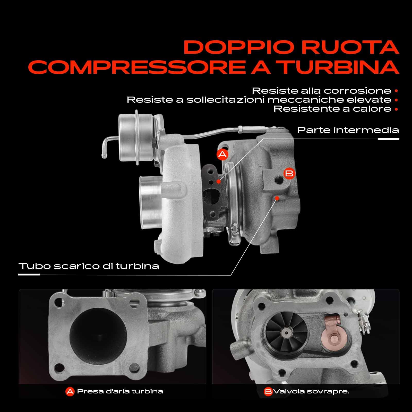 Frankberg Turbocompressore 1720117010 | Compatibile con: Land Cruiser 80 J8, Land Cruiser J7 JL7