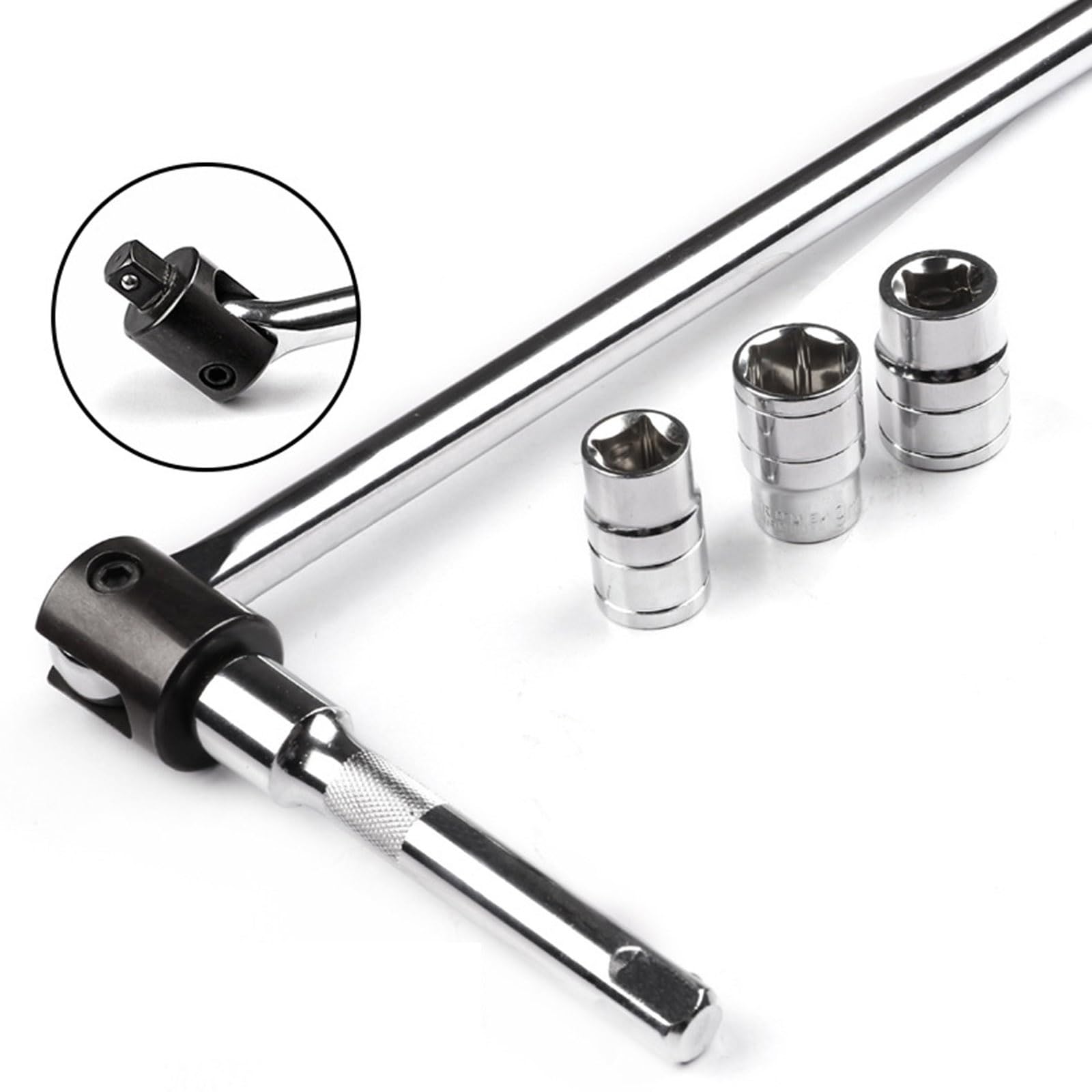 Llave de vaso flexible con diseño de bola con resorte para reparaciones automotrices fáciles, agarre ajustable, cromo vanadio duradero, herramienta esencial para mecánicos y entusiastas del bricolaje