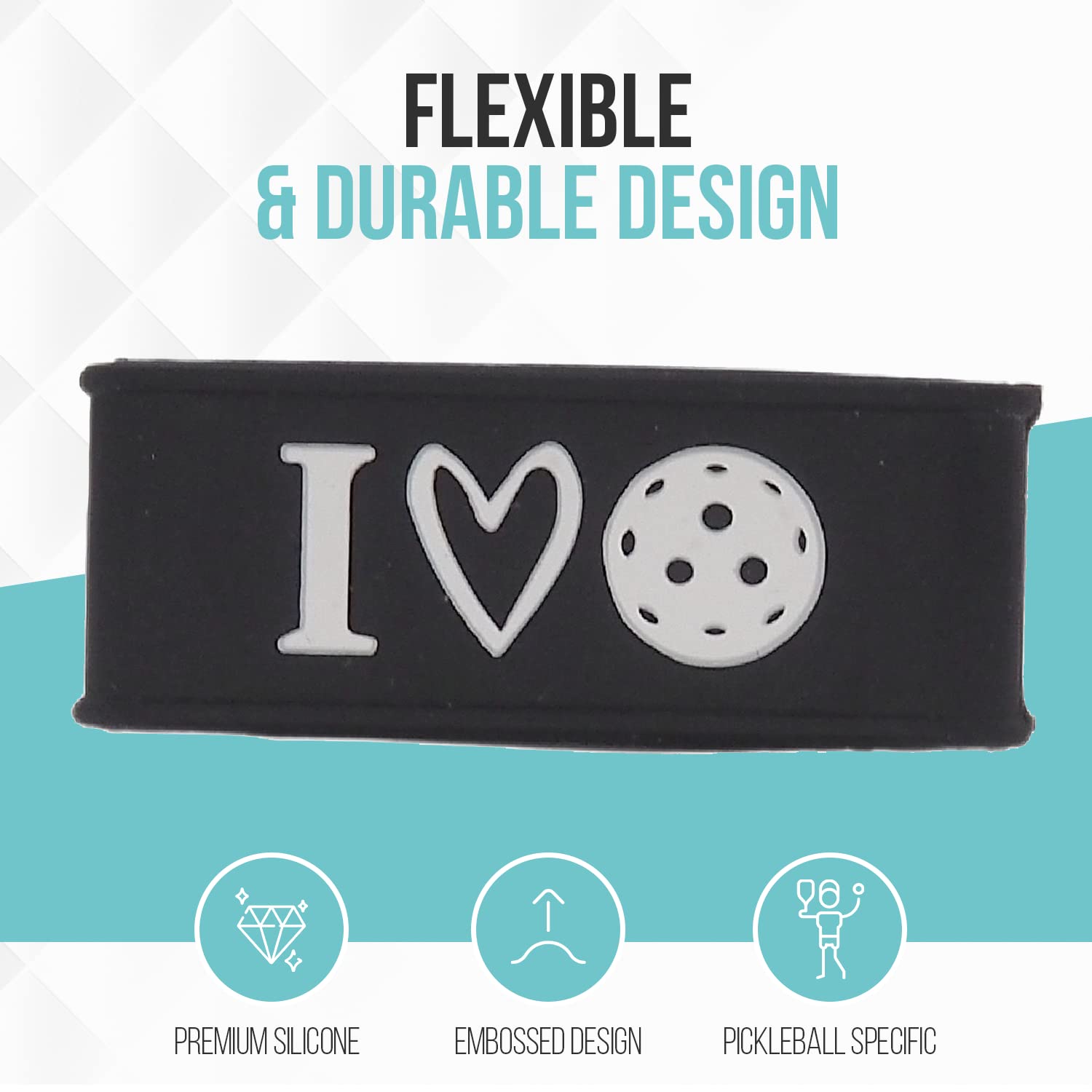 Palms-O-Aces Pickleball Grip Bands - Silicone Overgrip Securers For Paddle Handles