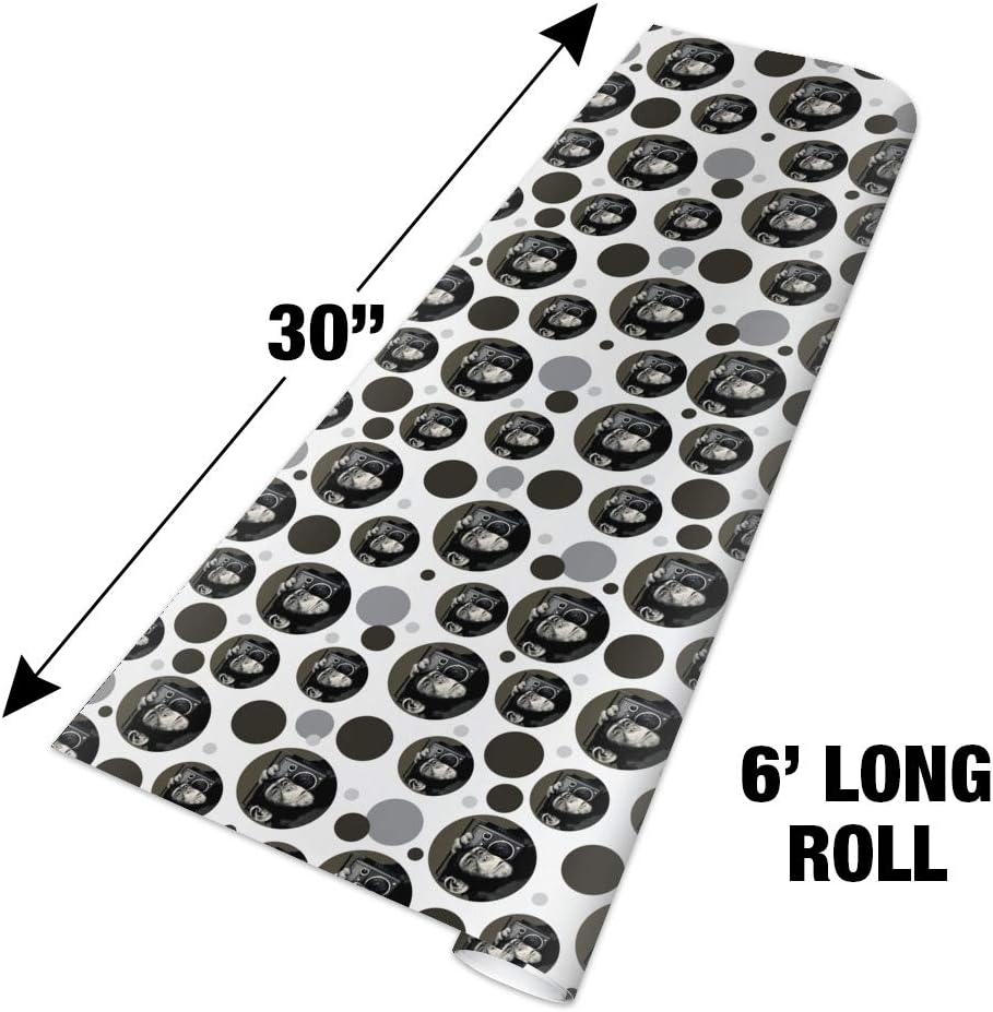 GRAPHICS & MORE Chimp Monkey With Boombox Radio Gift Wrap Wrapping Paper Roll