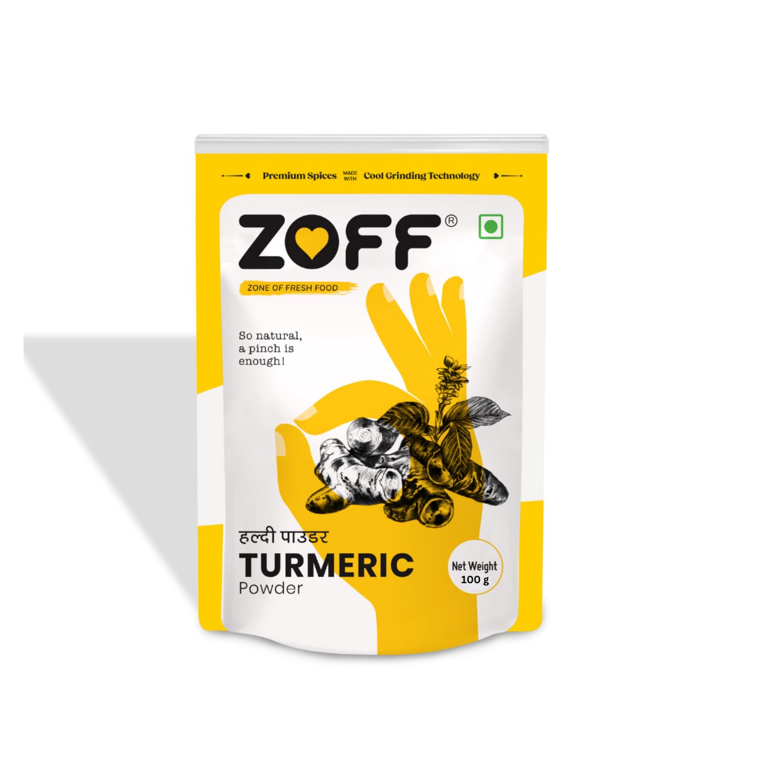 Zoff Turmeric Powder | Haldi Powder | Rich in Curcumin, Antioxidant & Anti-inflammatory Benefits | Net Weight 100 g