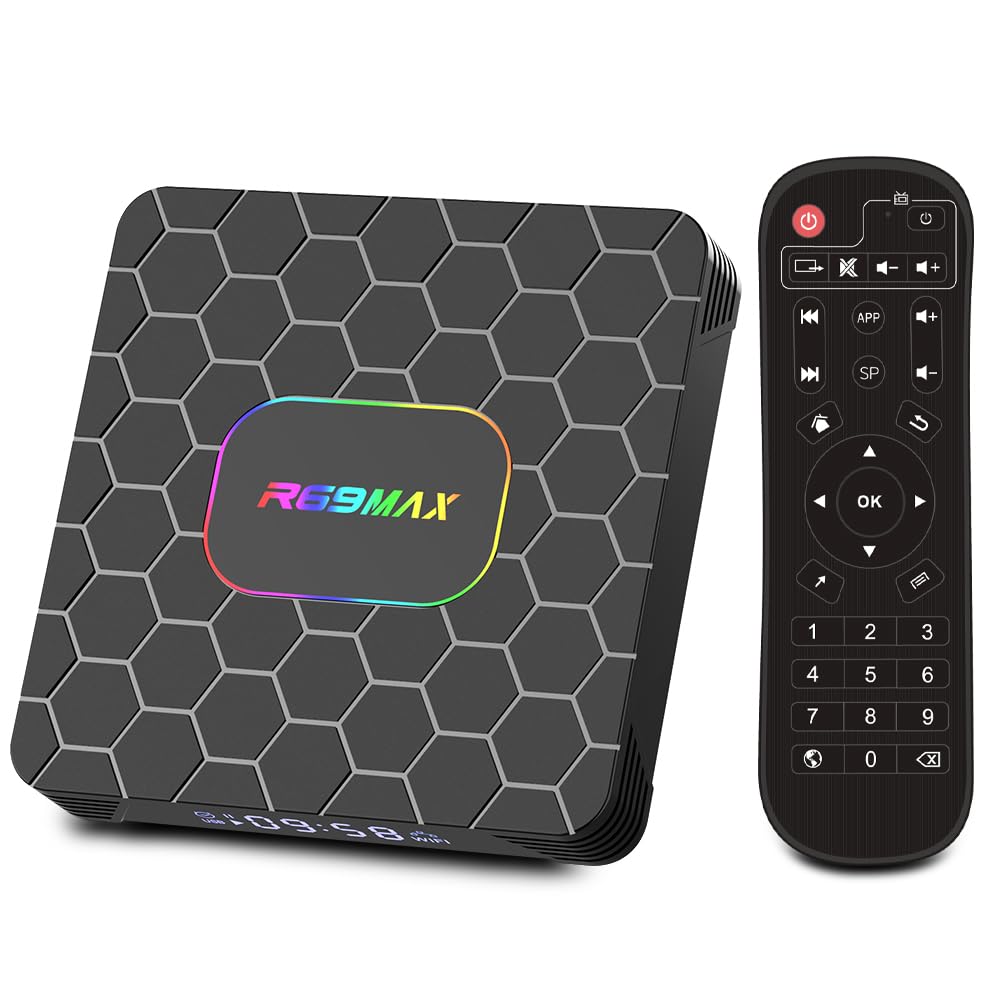 Android 14.0 TV Box, Box TV 4GB RAM 32GB ROM RK3528 Quad-Core Cortex-A53 8K Decoder, supporto 2.4G/5.0GHz Dual Wi-Fi 6 BT 5.0, USB 3.0/2.0, HDMI 2.0 Smart TV Box