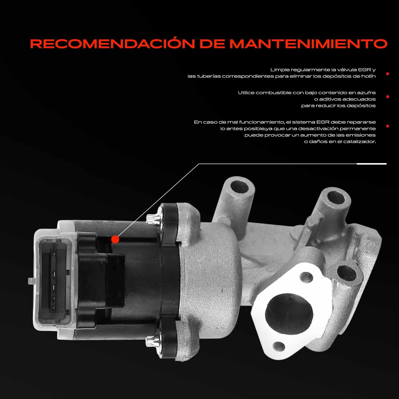 Frankberg Válvula EGR de recirculación de gases de escape derecha 1618N7 | Compatible con: C5 III Ruptura TD, 407 Coupé 6C, XJ X350 X358, S-Type X200, 607 9D 9U, Discovery III L319, XF X250