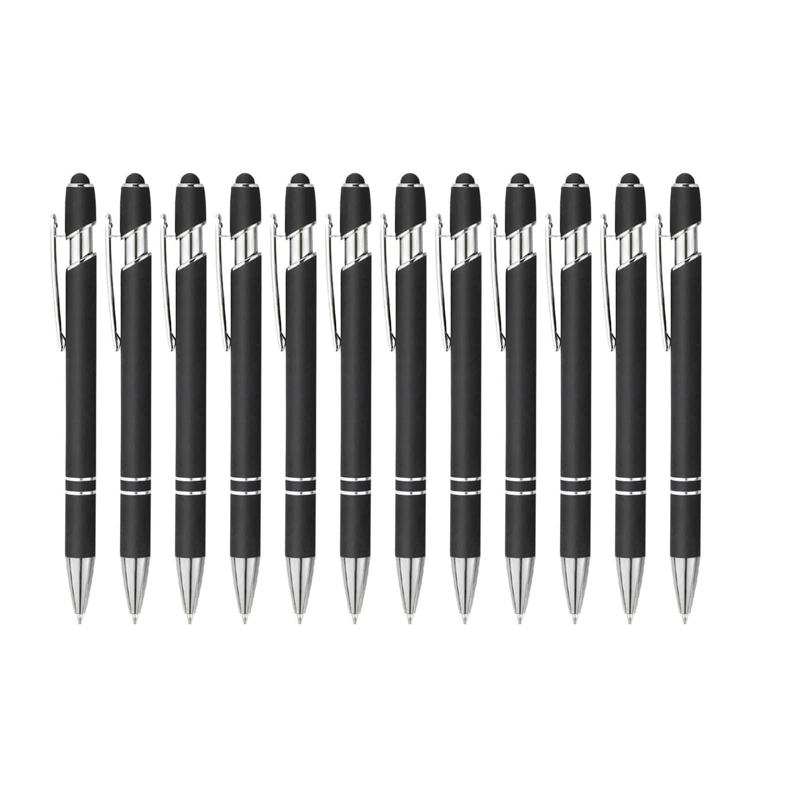 Personalized Pens for Women Men in Bulk,Customized Pens Engraved With Name Business Logo for Marketing,Birthday, Christmas, Anniversary, Women, Or Office Use (black, 12 count (Pack of 1))