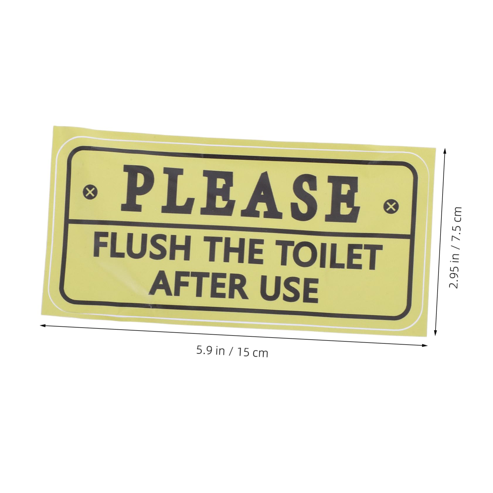 Uonlytech 2pcs Flush Toilet Reminder Decal Bathroom Etiquette Sticker for Home Office Public Restrooms Promotes Cleanliness and Easy Removal