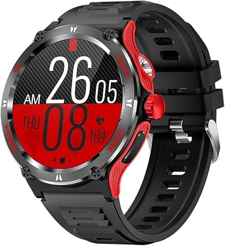 Miniatura 1 de KT76 Reloj inteligente deportivo al aire libre 1.53 pulgadas Pantalla táctil HD 3ATM Impermeable Multifunción Smartwatch Ultra Potente Linterna
