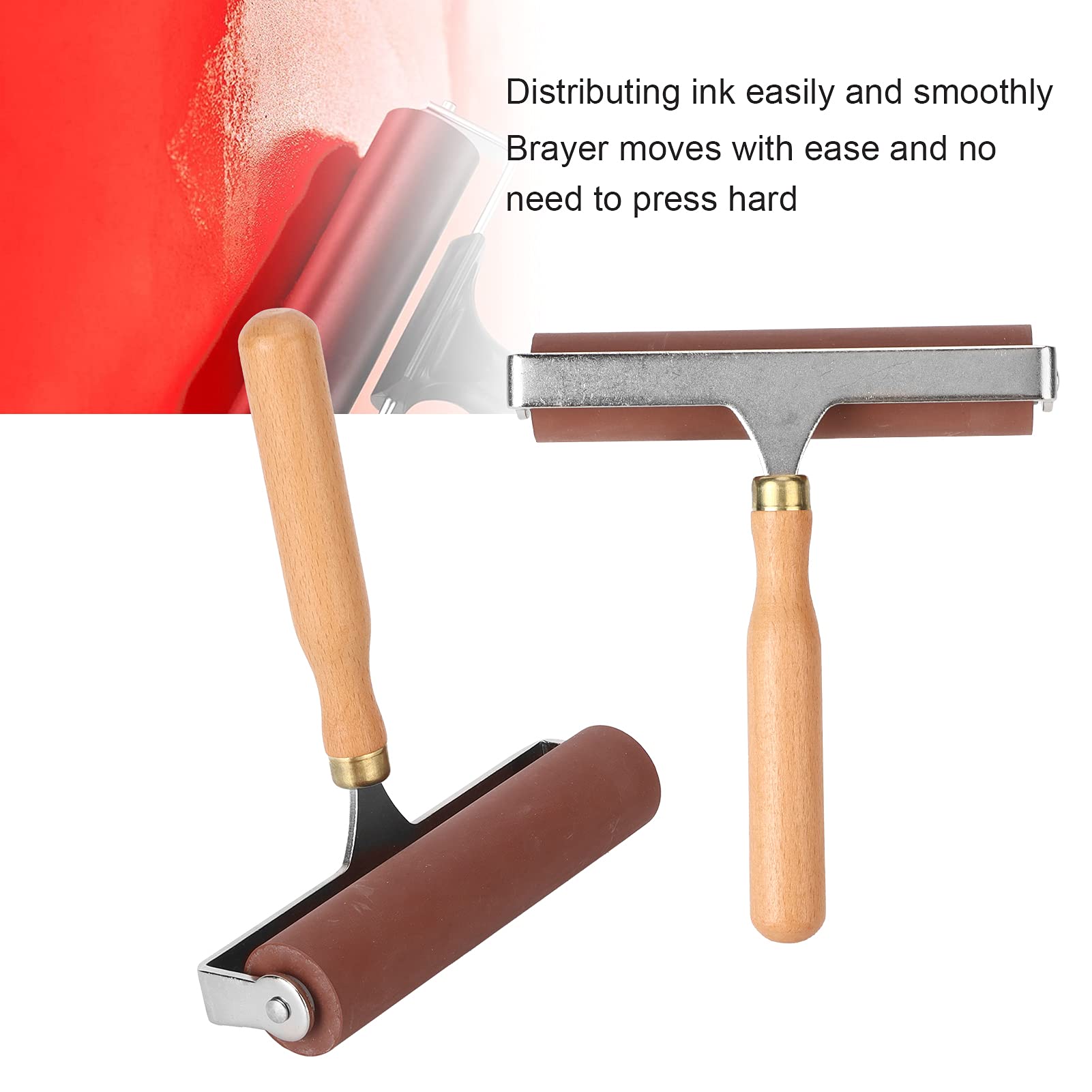 Rullo Brayer In Gomma 5cm Per Stampa E Artigianato - Impugnatura Comoda E Antiscivolo - Foto 10