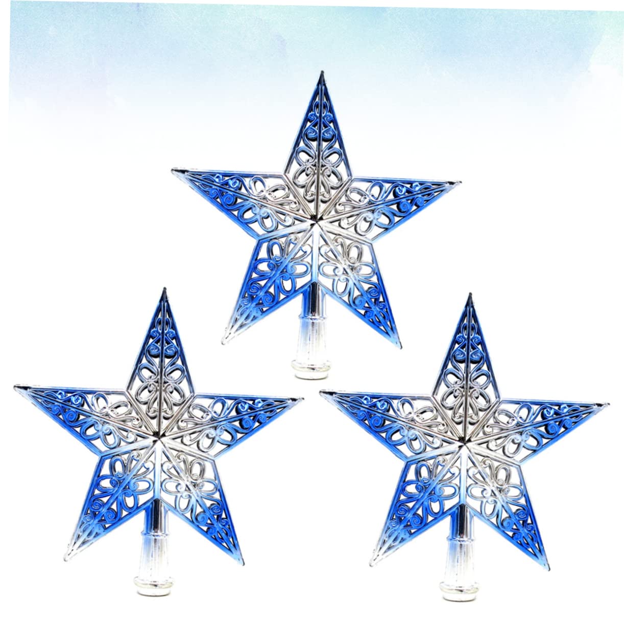 OUNONA 9 STK Weihnachtsbaum Stern Spitz Zulaufende Weihnachtsbaumspitze Christbaumspitze Stern Beleuchtet Urlaubsstern-Topper 3D-Sterne-baumspitze Baumwipfelschmuck