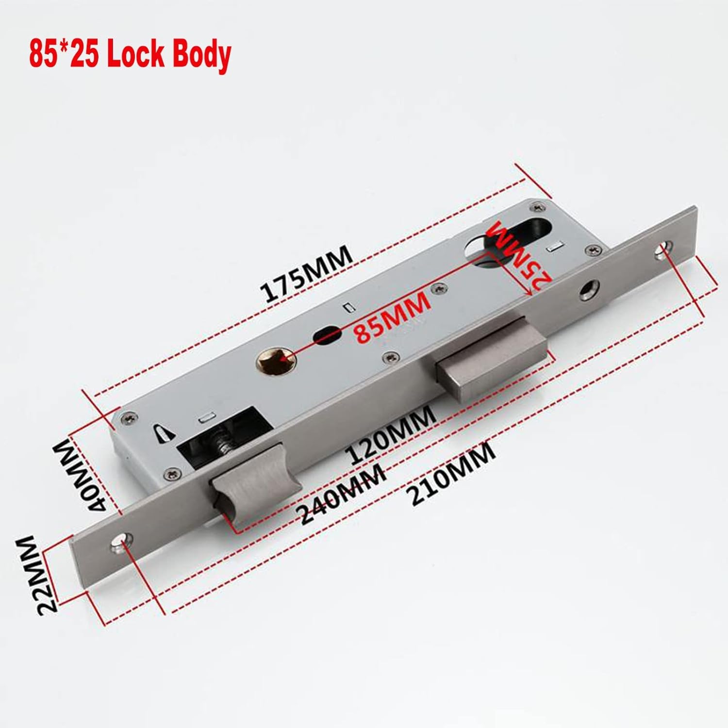 Door Lock ，Stainless Steel Mortise Lock，Mortise Lock Mortise Lock Framed Doors 85mm Lock Backset 35mm Tubular Frame Lock Reversible Latch Bolt Multiple (92x35mm)(85x25mm)